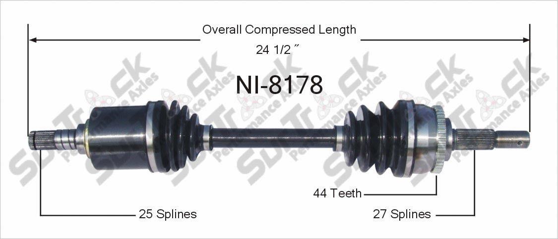 SurTrack NI-8178 CV Axle Shaft - , Front Left G20 BASE MODEL ONLY CALL CHECK