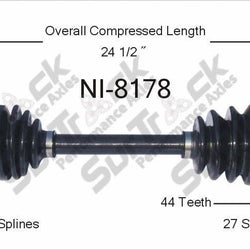 SurTrack NI-8178 CV Axle Shaft - New, Front Left G20 BASE MODEL ONLY CALL CHECK