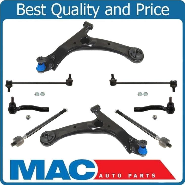 Control Arms Inner Outer Tie Rod Ends Stabilizer Links For 04-09 Toyota Prius