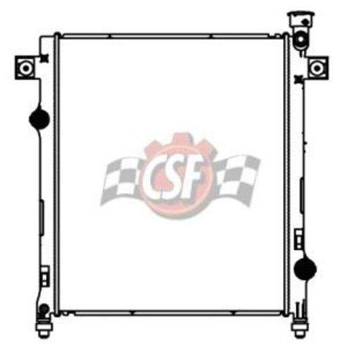 Radiador CSF 3419 - Núcleo de aluminio del tanque de plástico de 1 fila para Nitro 07-2011 