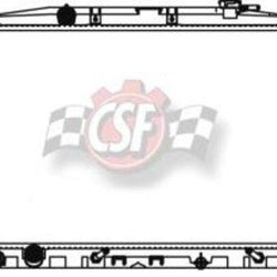 Radiador CSF 3368 - Núcleo de aluminio del tanque de plástico de 1 fila para 08-12 Accord 2.4L 