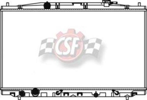 Radiador CSF 3368 - Núcleo de aluminio del tanque de plástico de 1 fila para 08-12 Accord 2.4L 