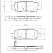 Dash 4 Brake CD1288 Disc Brake Pad - Ceramic Brake Pads, Rear