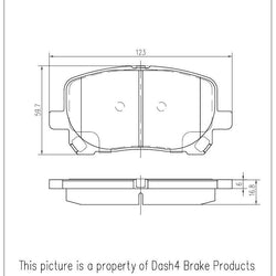 Brake Pad-Ceramic Brake Pads Front Dash 4 Brake CD923 For VIBE MATRIX COROLLA