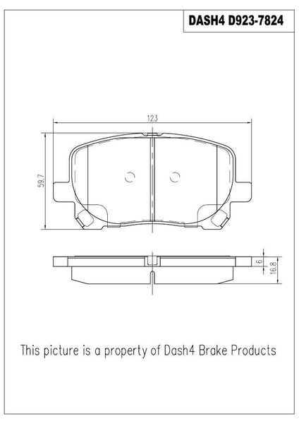 Brake Pad-Ceramic Brake Pads Front Dash 4 Brake CD923 For VIBE MATRIX COROLLA