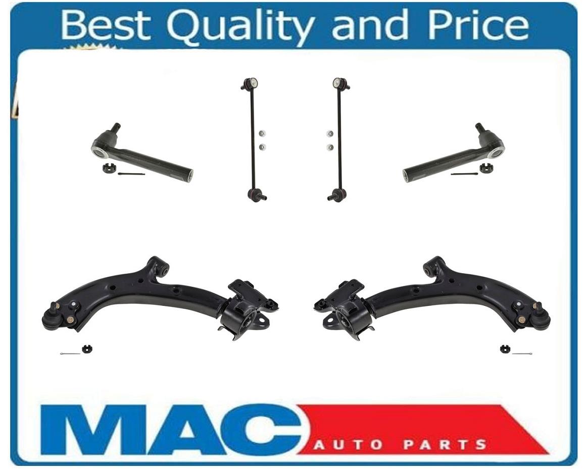 6 Pcs Frt Control Arms BJ Tie Rods Links Fits CR-V 07-11 US Built Vin 1