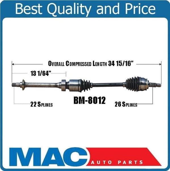 02-04 Mini Manual Trans P/S BM-8012 New CV Axle Shaft