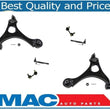 Control Arm Arms Ball Joints Tie Rods 6 Pc Kit for 06-11 Honda Civic 1.8L 1.3L S