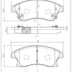 Dash 4 Brake CD1522 Disc Brake Pad - Ceramic Brake Pads, Front Fits Cruze Sonic