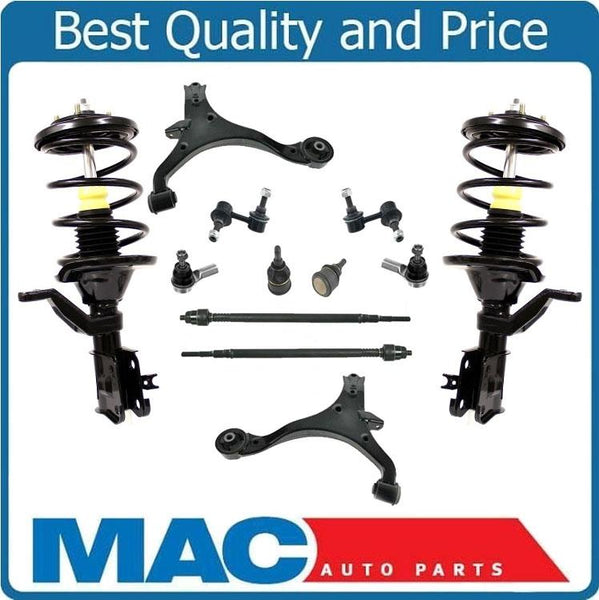Control Arms Ball Joints Sway Bar Links Tie Rods Sturt For 01-02 Honda Civic 1.7
