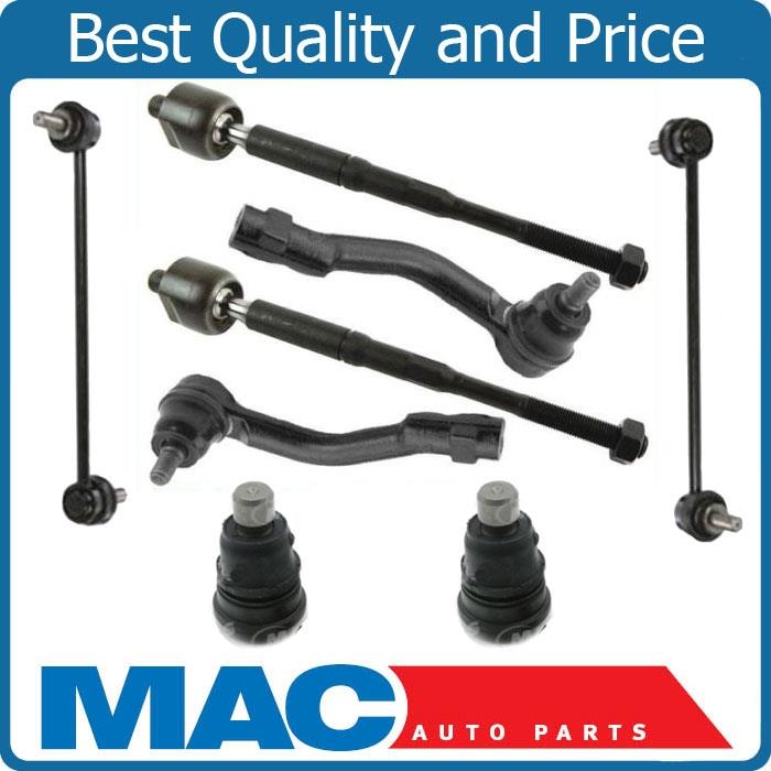 Ball Joints Inner Outer Tie Rods Sway Bar Links 8pc Kit For 07-12 Nissan Sentra