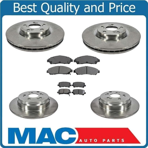 Front & Rear Brake Rotors & Ceramic Brake Pads For 2012-2015 Honda Pilot