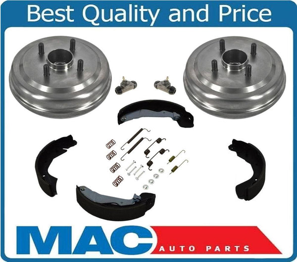 Fits For 04-06 Aveo Wave W ABS (2) Brake Drums Hubs Bearings Shoes 122.49004 6P