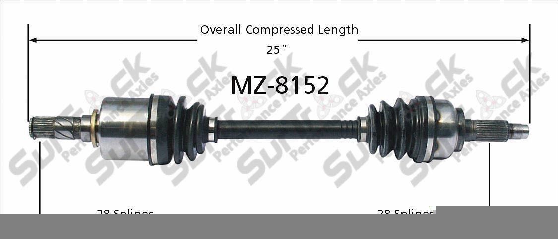 CV Axle Shaft-New Front Left SurTrack MZ-8152 Drivers Side