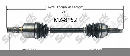 CV Axle Shaft-New Front Left SurTrack MZ-8152 Drivers Side