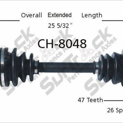 SurTrack CH-8048 CV Axle Shaft Front Axle New Fits for Chrysler Labaron 87-94