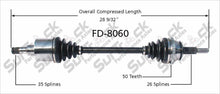 Eje CV - Nuevo delantero derecho SurTrack FD-8060 se adapta a Ford Windstar 95-98 
