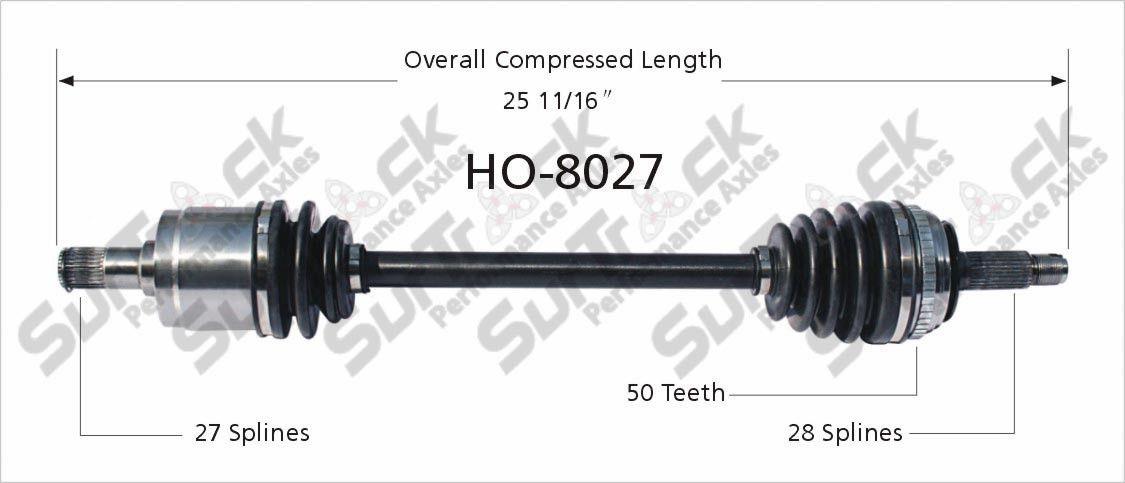 CV Axle Shaft Frt HO-8027 fits 98-02 Honda Accord D/S 2.3L Manual Transmission