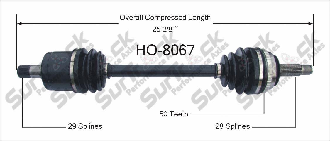 CV Axle Shaft- Front CV Axle Shaft SurTrack HO-8067 fits 86-90 Acura Legend