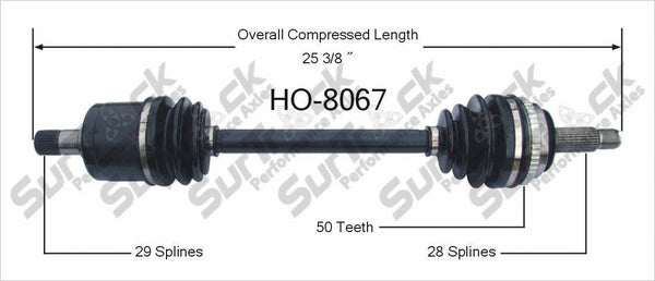 CV Axle Shaft-New Front CV Axle Shaft SurTrack HO-8067 fits 86-90 Acura Legend