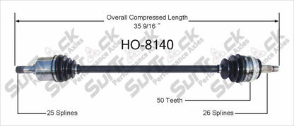 CV Axle Shaft-New Front Left HO-8140 fits 01-05 Honda Civic With Automatic