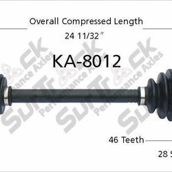 SurTrack KA-8012 CV Axle Shaft - New, Front Right Fits For 01-04 Spectra 1.8L