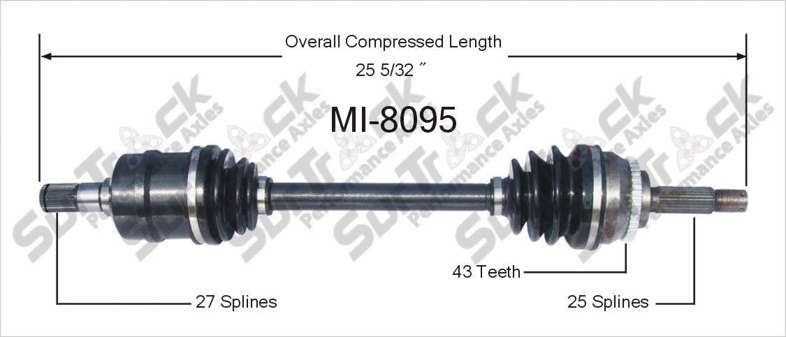 CV Axle Shaft- Front Right SurTrack MI-8095