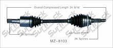 Eje CV - Nuevo delantero izquierdo MZ-8103 D/S Transmisión manual Llamar para verificar información 