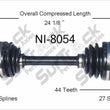 CV Axle Shaft Frt NI-8054 fits 93-97 Altima D/S Automatic W/O Limited Slip Call