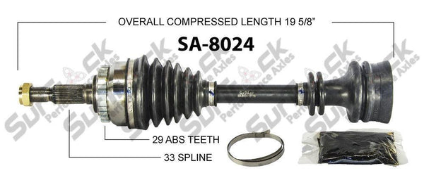 Eje SA-8024 CV - Nuevo, delantero izquierdo o derecho Llame al cliente Ck Fitment 