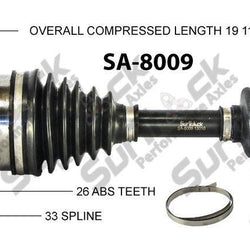 CV Axle Shaft-New Front Right SA-8009 fits 99-02 Saab 9-3 Call Check Info