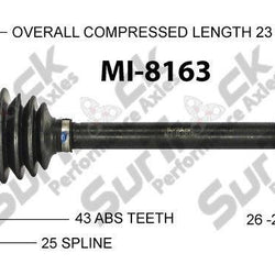 CV Axle Shaft-New Front Right MI-8163 fits 03-05 Mitsubishi Eclipse P/S V6 3.0L