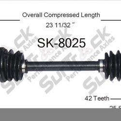 SK-8025 CV Axle Shaft - New, Front Left 02-07 Aerio With Manual Transmission