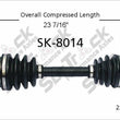 Eje de transmisión CV del lado derecho del pasajero delantero para 89-95 GEO Tracker 4x4