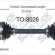 SurTrack TO-8026 CV Axle Shaft - New, Front Left 87-92 Corolla D/S