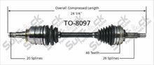 Eje CV - Nuevo delantero TO-8097 se adapta a Toyota RAV4 D/S FWD 96-00 solo con automático 