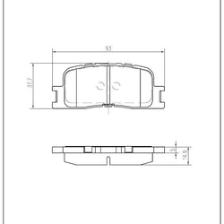 Pastillas de freno de disco, pastillas de freno de cerámica, tablero trasero 4, freno CD885 para Camry trasero 04-06 