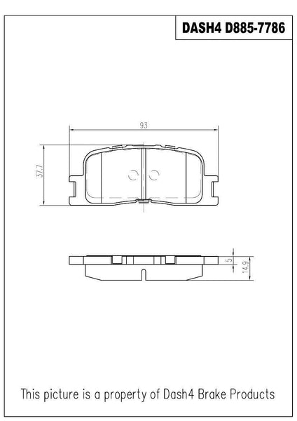 Pastillas de freno de disco, pastillas de freno de cerámica, tablero trasero 4, freno CD885 para Camry trasero 04-06 