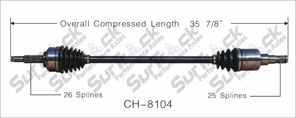 Rear Right Passenger Side CV Axle Shaft fits for Chrysler Pacifica 04-08