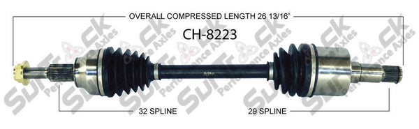 SurTrack CH-8223 CV Axle Shaft - New, Front Left 07-08 Pacifica 4.0L AWD or FWD