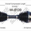 Eje CV nuevo delantero izquierdo o derecho MI-8139 para Durango 04-09 07-09 Aspen 
