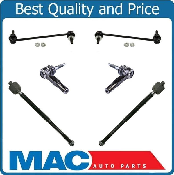 (4) Tie Rods (2) Sway ar Links for 2010-2015 Cadillac SRX 6Pc