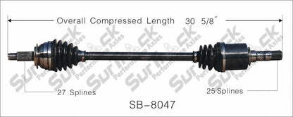 CV Axle Shaft-New Front-Left/Right SurTrack SB-8047 Outback 08-12 WRX STi