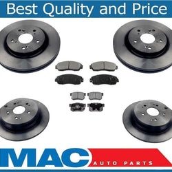 For 2007-2012 Acura RDX All Wheel Drive F & R Brake Rotors Ceramic Pads