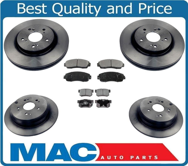 For 2007-2012 Acura RDX All Wheel Drive F & R Brake Rotors Ceramic Pads