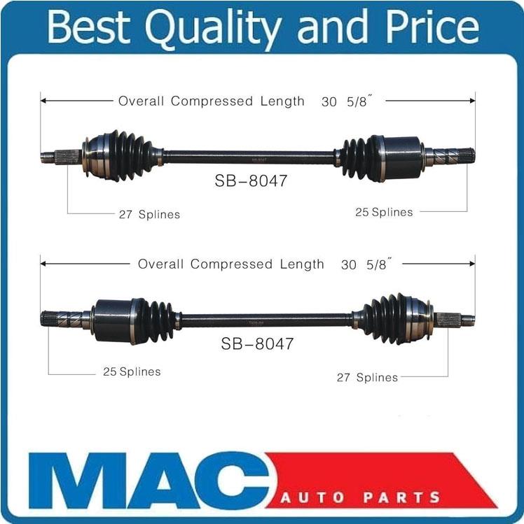 (2) 100% New Complete CV Axle Shaft-New Front Left & Right 05-09 Outback