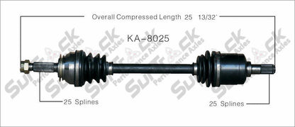 CV Axle Shaft-New Front Left KA-8025 04-09 Spectra 2.0L W Manual Transmission