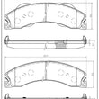 CD1411 Disc Brake Pad - Ceramic Brake Pads, Frt or Rr 11-15 2500HD 12-14 NV1500