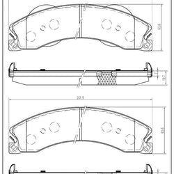 CD1411 Disc Brake Pad - Ceramic Brake Pads, Frt or Rr 11-15 2500HD 12-14 NV1500