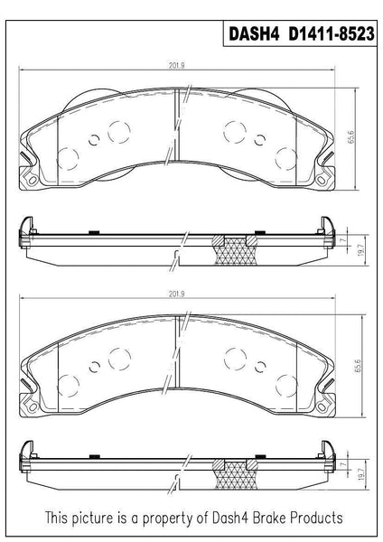 CD1411 Disc Brake Pad - Ceramic Brake Pads, Frt or Rr 11-15 2500HD 12-14 NV1500